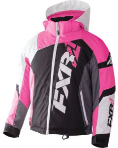 FXR Revo X Jacka, barn Black/White Weave/Elec Pink