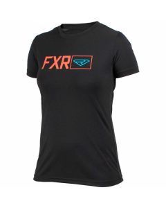 FXR Dash Tech T-shirt Black/Electric Tangerine/Aqua
