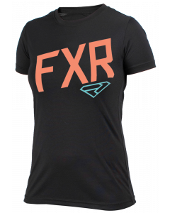 FXR Vigorous Tech T-Shirt Black/Electric Tangerine