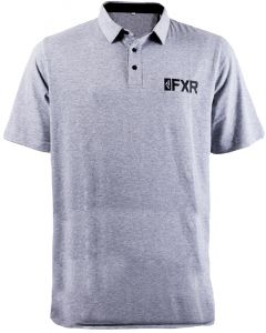 FXR Evo Tech Polo Shirt 19 Grey Heather/Black
