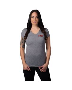 FXR Factory T-Shirt 20 Grey Heather/Maroon