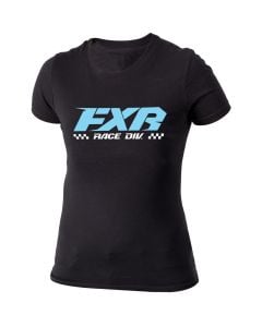 FXR Team T-Shirt Barn/Ungdom 20 Black/Sky Blue
