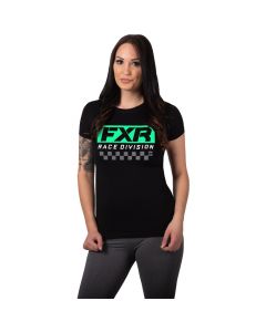 FXR W Race Division T-Shirt 21 Black/Mint