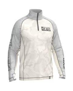 FXR Derby UPF Långärmad tröja med 1/4 dragkedja 23 Bone/Grey