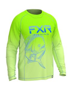 FXR Big Treble UPF Långärmad tröja 23 Lime/Mahi Mahi