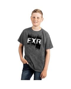 FXR Broadcast T-Shirt, Barn/Ungdom 22 Grey Heather/Black