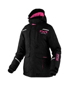 FXR Excursion Ice Pro Skoterjacka, Flytplagg 22 Black Linen/Elec Pink