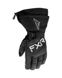 FXR Hybrid Helium Leather Gauntlet Skoterhandskar 22 Black