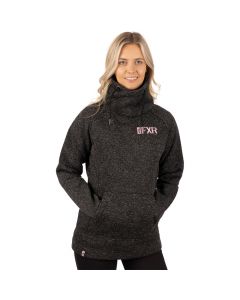 FXR Ember Sweater Pullover Hoodie 22 Black Heather/Dusty Rose