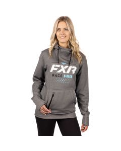FXR W Race Division Tech PO Hoodie 22 Grey Heather/Sky Blue