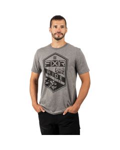 FXR Ride Premium T-Shirt 22 Grey Heather/Black