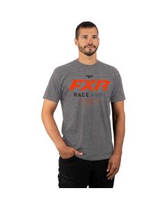 FXR Race Div Premium T-Shirt 22 Grey Heather/Lava
