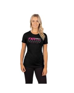 FXR W Team T-Shirt 22 Black/Elec Pink