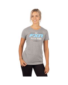 FXR W Race Div T-Shirt 22 Grey Heather/Sky Blue
