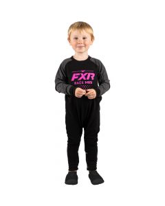 FXR Infant Race Division Onesie, Barn 22 Black/Elec Pink