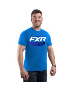 FXR Moto Premium T-Shirt 23 Blue Heather/Purple