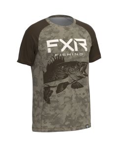 FXR Big Treble UPF T-Shirt 23 Stone Camo/Walleye