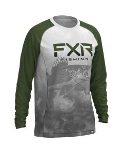 FXR Big Treble UPF Långärmad tröja 23 Grey Ink/Walleye