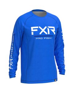 FXR Derby UPF Långärmad tröja 23 Blue Heather/White