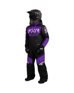 FXR Helium Monosuit, Ungdom 22 Black/Purple/Lilac