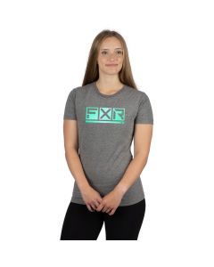 FXR Podium Premium T-Shirt 23 Grey Heather/Mint
