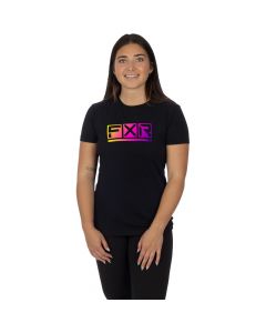 FXR Podium Premium T-Shirt 23 Black/Neon Fusion