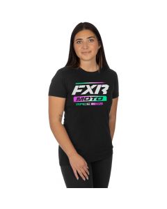 FXR W Moto Premium T-Shirt 23 Black/Minty Fresh