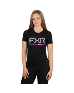 FXR W Race Division Premium T-Shirt 23 Black/Raspberry