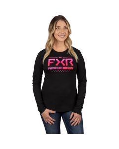 FXR W Race Division Premium Långärmad tröja 23 Black/Raspberry