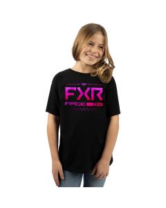 FXR Race Division Premium T-Shirt, Barn/Ungdom 23 Black/Raspberry
