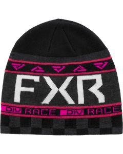 FXR Race Division Beanie 23 Black/Elec Pink