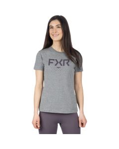 FXR Helium Premium T-Shirt 24 Grey Heather/Muted Grape
