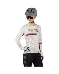 FXR ProFlex UPF Långärmad tröja 24 White Fiber/Merlot